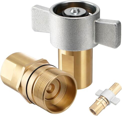 1" NPT Wet Line Wing Nut Hydraulic Quick Disconnect Coupler/Coupling Set, Heavy Duty Brass For Live Dump Trailer Hydraulic Systems in Saudi Arabia