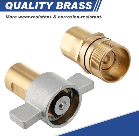 1" NPT Wet Line Wing Nut Hydraulic Quick Disconnect Coupler/Coupling Set, Heavy Duty Brass For Live Dump Trailer Hydraulic Systems in Saudi Arabia
