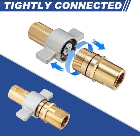1" NPT Wet Line Wing Nut Hydraulic Quick Disconnect Coupler/Coupling Set, Heavy Duty Brass For Live Dump Trailer Hydraulic Systems in Saudi Arabia