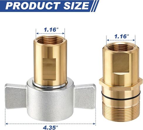1" NPT Wet Line Wing Nut Hydraulic Quick Disconnect Coupler/Coupling Set, Heavy Duty Brass For Live Dump Trailer Hydraulic Systems in Saudi Arabia