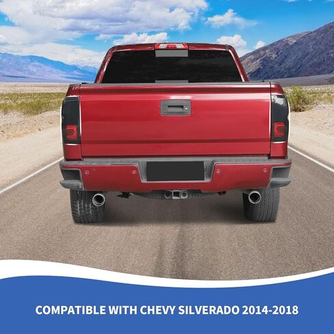 Smoked Tail Light Cover Rear Light Lamp Trim Guards Compatible with Chevy Silverado & GMC-sierra 2007-2013, Smoke Black in Saudi Arabia