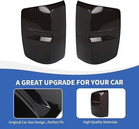 Smoked Tail Light Cover Rear Light Lamp Trim Guards Compatible with Chevy Silverado & GMC-sierra 2007-2013, Smoke Black in Saudi Arabia