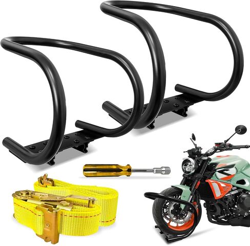 2 Pack E-Track Motorcycle Wheel Chock, 7" Removable Black Wheel Chock with E-Track Connector for E-Track System, Fits Trailer Floor - Motorcycle, Scooters, Dirt Bike in Saudi Arabia