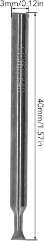 تتوافق الطاحونة الطاحونة قاطع كربيد 2 الفلوت متري المعادن القطع الأداة endmill الأداة 3 مم (3 × 45 درجة × 40L) in Kuwait