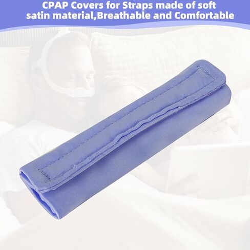 4 PCS Satin CPAP Strap Covers, Comfort CPAP Mask Cushions to Fit Dreamwear Headgear or AirFit, Silky CPAP Mask Strap Covers, Anti Wrinkle CPAP Hair Protector for Reducing Red Marks (Earthy Brown) in Kuwait