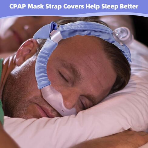 4 PCS Satin CPAP Strap Covers, Comfort CPAP Mask Cushions to Fit Dreamwear Headgear or AirFit, Silky CPAP Mask Strap Covers, Anti Wrinkle CPAP Hair Protector for Reducing Red Marks (Earthy Brown) in Kuwait