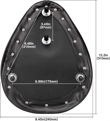 Motorcycle Solo Drive Seat Black Crocodile Leather Bobber Cushion with Mounting Seatbase Spring Bracket Kit Replacement for Harley Davidson Sportster XL 1200 883 48 Chopper Custom in Saudi Arabia