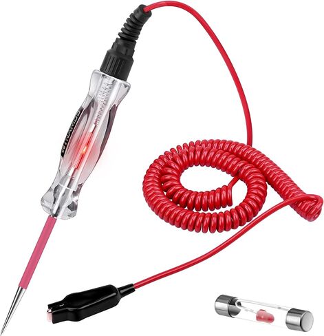 Professional LED Bulb Automotive Circuit Tester, 6-24V Test Light with Large Alligator Clip and 135IN PU Extended Wire, Light Tester Electrical Pen for Vehicle Circuits with Low DC Voltage in Kuwait