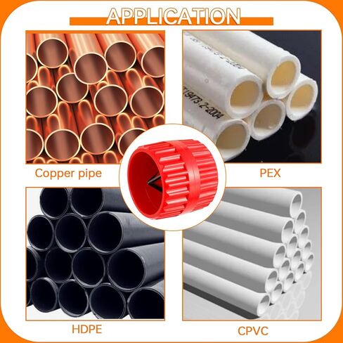 1/4'' - 1'' Depth Gauge and Pipe Deburring Tool Kit, 1/8'' to 1-5/8'' Inner Outer Reamer Pipe Tubing Chamfer Tool for PVC, PPR, CPVC, Brass, Aluminum Pipe in Saudi Arabia