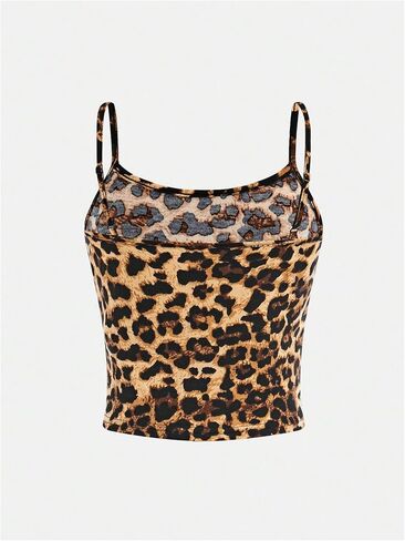 GORGLITTER Girl's Allover Camo Print Cami Top Sleeveless Adjustable Strap Slim Camisole in Saudi Arabia