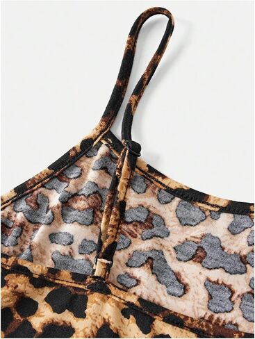 GORGLITTER Girl's Allover Camo Print Cami Top Sleeveless Adjustable Strap Slim Camisole in Saudi Arabia