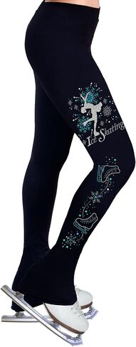Figure Skating Practice Pants with Rhinestones S100B - Adult Sizes in Saudi Arabia