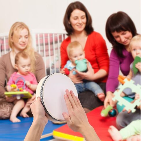 6 PCS Wood Hand Drum with Drum Stick ، Phercussion Wood Frame Prams ، Musical Adactions لحفلات الزفاف ، عيد الميلاد ، الحفلات ، التجمعات ، الحفلات الموسيقية (6/8/10 بوصة) in Saudi Arabia