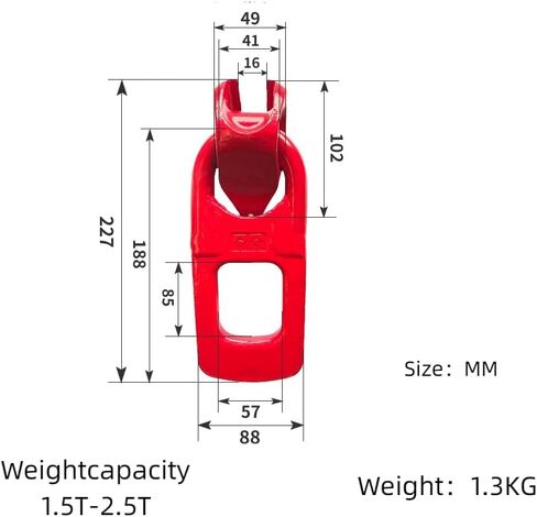 Precast Concrete Lifting Ring, 1.0T-2.5T Capacity, Alloy Steel Heavy Duty - Portable Replacement, Wine Red - Construction Tools red 1.5T-2.5T in Saudi Arabia