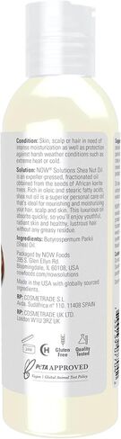 NOW Solutions, Shea Nut Oil, Multi-Purpose Intense Moisturizing Oil for Skin, Scalp and Hair, 4-Ounce in Saudi Arabia