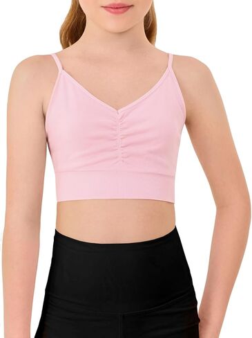 Haloumoning Girls Training Bra Kids Adjustable Sports Bra Yoga Dance Crop Top 5-14 Years in Saudi Arabia
