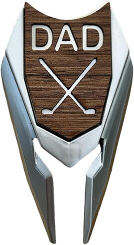 علامة Golf Ball Marker Divot Tool مخصصة مخصصة هدية محفورة على علامات الخشب الحقيقية | ملحقات لاعب الجولف (علامة كرة الجولف أبي) in Kuwait