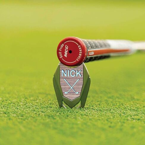 علامة Golf Ball Marker Divot Tool مخصصة مخصصة هدية محفورة على علامات الخشب الحقيقية | ملحقات لاعب الجولف (علامة كرة الجولف أبي) in Kuwait
