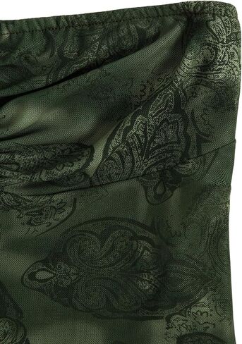 Women's Tribal Pattern Asymmetrical Hem Tie Halter Backless Tops Boho Ruched Sleeveless Cami Tops in Kuwait