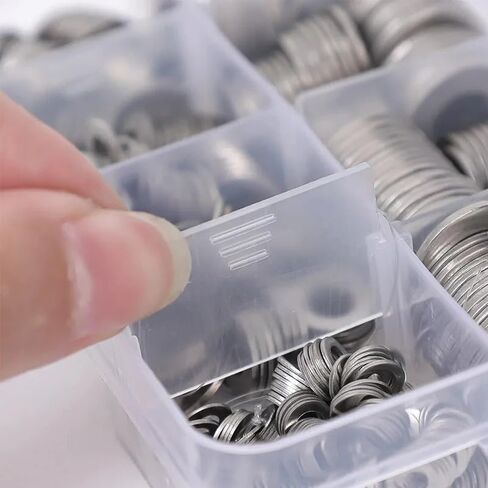 580pc/box refliztment 304 غسالات الفولاذ المقاوم للصدأ غسالات عادية غسالات غسالة معدنية مجموعة M2 M2.5 M3 M4 M5 M6 M8 M10 M12 in Saudi Arabia