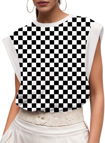 GRECERELLE Women 2025 Cap Sleeve Tops Summer Casual Tee Shirt Loose Crew Neck Basic Tank Trendy Work Vacation Outfits (S-2XL) in Saudi Arabia