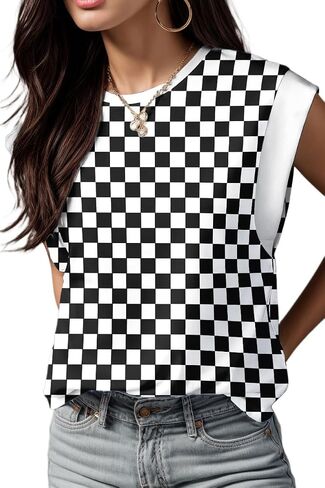 GRECERELLE Women 2025 Cap Sleeve Tops Summer Casual Tee Shirt Loose Crew Neck Basic Tank Trendy Work Vacation Outfits (S-2XL) in Saudi Arabia