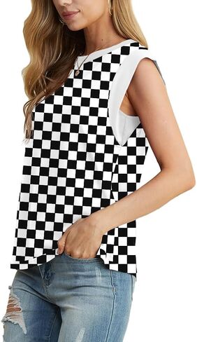 GRECERELLE Women 2025 Cap Sleeve Tops Summer Casual Tee Shirt Loose Crew Neck Basic Tank Trendy Work Vacation Outfits (S-2XL) in Saudi Arabia