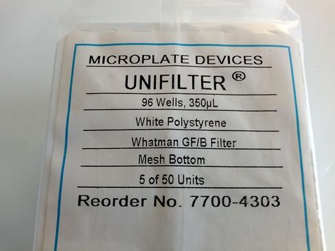 Whatman 7700-4303 Polystyrene 96 Well Unifilter Microplate, With Mesh Bottom, 350 microliter, Whatman GF/B Filter Media in Saudi Arabia