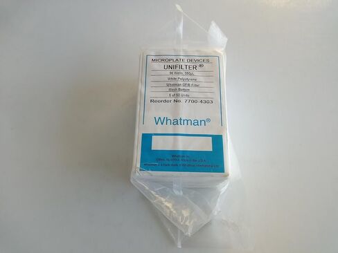Whatman 7700-4303 Polystyrene 96 Well Unifilter Microplate, With Mesh Bottom, 350 microliter, Whatman GF/B Filter Media in Saudi Arabia