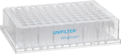 Whatman 7700-2810 Polystyrene 96 Well Unifilter Microplate ، مع مخرج بالتنقيط الطويل ، 800 ميكرولتر ، وسائط مرشح ربط الحمض النووي in Saudi Arabia