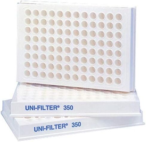 Whatman 7700-9901 Polypropylene 24 Well Unifilter Microplate ، مع Direct Bottom و Long Drip Director ، 10 مل ، وسائط مرشح Whatman GF/C (حزمة 25 in Saudi Arabia