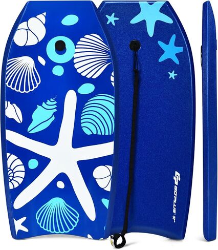 Goplus bodyboard for Beach ، 33/37/41 بوصة لوحة جسم خفيفة الوزن مع مقود الرسغ ، EPS Core ، Deck XPE ، قاع Slick HDPE ، ركوب الأمواج للأطفال المراهقين البالغين. in Kuwait