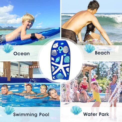 Goplus bodyboard for Beach ، 33/37/41 بوصة لوحة جسم خفيفة الوزن مع مقود الرسغ ، EPS Core ، Deck XPE ، قاع Slick HDPE ، ركوب الأمواج للأطفال المراهقين البالغين. in Kuwait