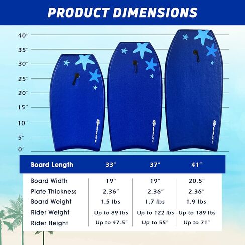 Goplus bodyboard for Beach ، 33/37/41 بوصة لوحة جسم خفيفة الوزن مع مقود الرسغ ، EPS Core ، Deck XPE ، قاع Slick HDPE ، ركوب الأمواج للأطفال المراهقين البالغين. in Kuwait