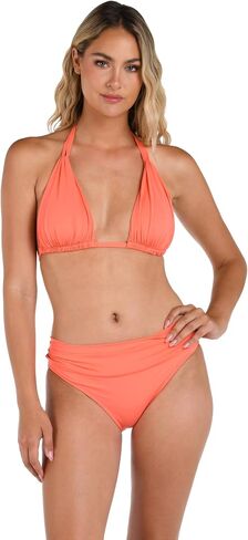 La Blanca Women's Island Goddess Banded Hipster Swimsuit Bottom, Guava, 12 in Saudi Arabia