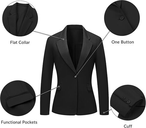 Women's Suits 2 Piece Set Dressy Business Slim Fit One Button Professional Blazer Pantsuits Set Work Casual Outfits in Saudi Arabia