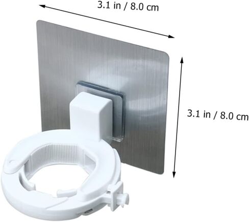 iplusmile 6pcs Shower Gel Bottle Hanging Rings Self Adhesive Wall Suction Holders Adjustable Non Punching Bottle Holders for Bathroom Storage Space Saving Organizers in Saudi Arabia