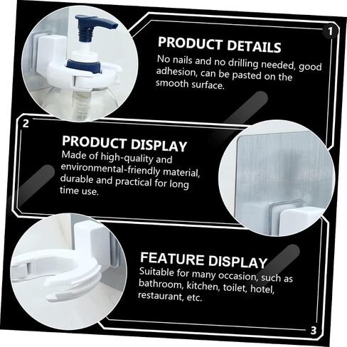 iplusmile 6pcs Shower Gel Bottle Hanging Rings Self Adhesive Wall Suction Holders Adjustable Non Punching Bottle Holders for Bathroom Storage Space Saving Organizers in Saudi Arabia
