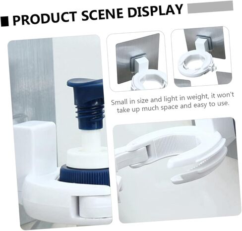 iplusmile 6pcs Shower Gel Bottle Hanging Rings Self Adhesive Wall Suction Holders Adjustable Non Punching Bottle Holders for Bathroom Storage Space Saving Organizers in Saudi Arabia