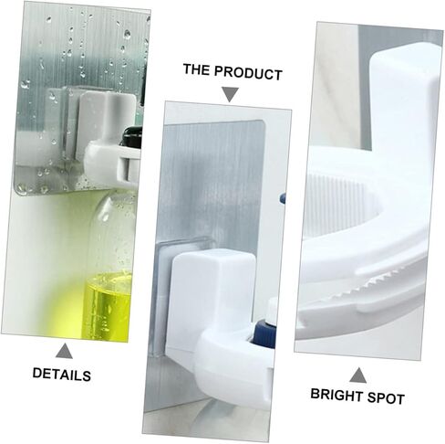iplusmile 6pcs Shower Gel Bottle Hanging Rings Self Adhesive Wall Suction Holders Adjustable Non Punching Bottle Holders for Bathroom Storage Space Saving Organizers in Saudi Arabia