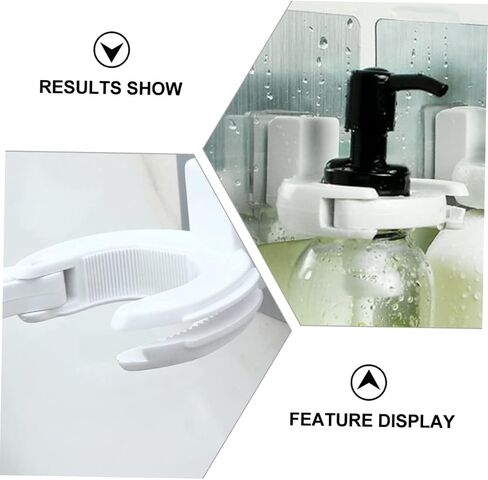 iplusmile 6pcs Shower Gel Bottle Hanging Rings Self Adhesive Wall Suction Holders Adjustable Non Punching Bottle Holders for Bathroom Storage Space Saving Organizers in Saudi Arabia