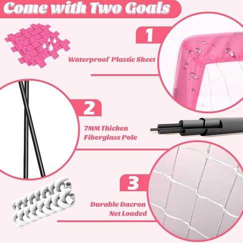 4pcs أهداف كرة القدم حدد 2pcs كرة القدم Nets 2x1.5ft 1pcs الكرة 1pcs ضخ شبكات كرة القدم الداخلية للأطفال مع حجم 2 كرة كرة القدم الصغ in Kuwait