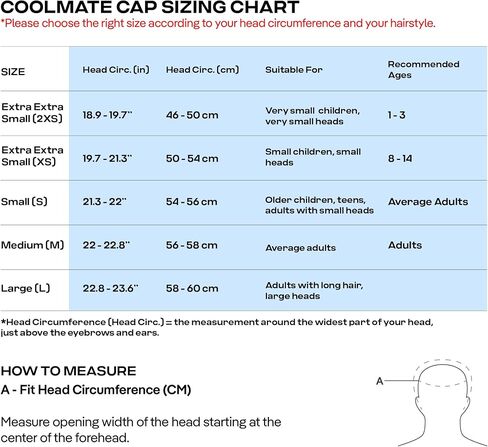 COOLMATE Fabric Swim Cap for Adult Women Men, Silicone Waterproof Layer, Cloth Swim Cap Gifts for Swimmers, Lightweight and Comfortable, Perfect for Pool, Beach, Lap Swimming (Black, L) in Saudi Arabia