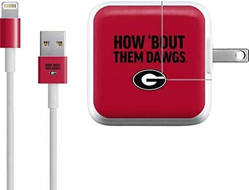 Skinit Decal Other Skin Compatible with iPad Charger (10W USB) - Officially Licensed University of Georgia Bulldogs Logo Design in Saudi Arabia
