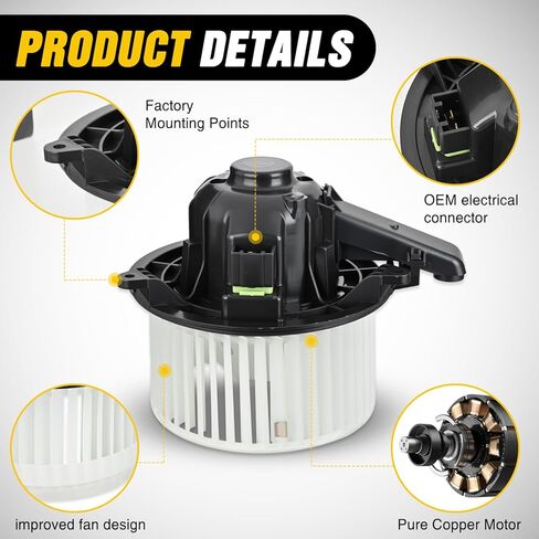 Nilight Front Blower Motor for Chevy Tahoe 2007 2008 2008 2008 2010 2012 2013 2014 ، Silverado ، Avalanche ، Suburban ، GMC Yukon ، Sierra ، Cadillac Escalade - يحل محل 22741027 ، 700164 in Kuwait