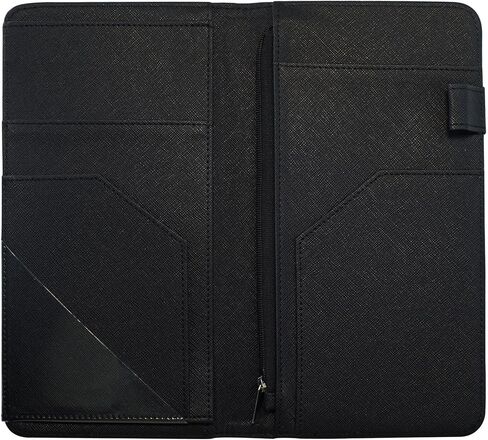 Server Book with Zipper and Magnetic Pocket Waitress Book Waiter Book Wallet Restaurant Waitstaff Organizer Fit Server Apron with Money Pocket 4.7" X 9" (Big Capacity with Magnetic Closure) in Kuwait