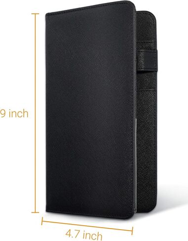 Server Book with Zipper and Magnetic Pocket Waitress Book Waiter Book Wallet Restaurant Waitstaff Organizer Fit Server Apron with Money Pocket 4.7" X 9" (Big Capacity with Magnetic Closure) in Kuwait