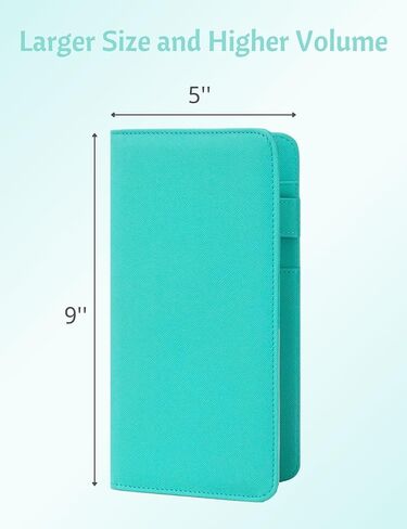 Server Book with Zipper and Magnetic Pocket Waitress Book Waiter Book Wallet Restaurant Waitstaff Organizer Fit Server Apron with Money Pocket 4.7" X 9" (Big Capacity with Magnetic Closure) in Kuwait