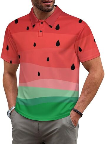 Funny Golf Shirts for Men,Lightweight Casual Hawaiian Shirts,Moisture-Wicking Short Sleeve Collared Shirt in Kuwait