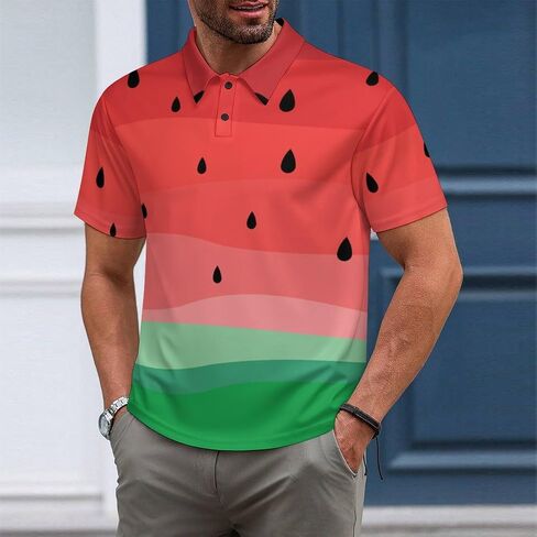 Funny Golf Shirts for Men,Lightweight Casual Hawaiian Shirts,Moisture-Wicking Short Sleeve Collared Shirt in Kuwait